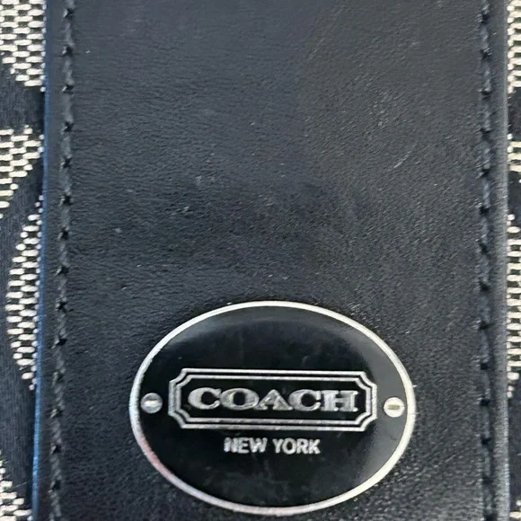 Coach Legacy Signature Checkbook Wallet With Leather Trim - Picture 3 of 15